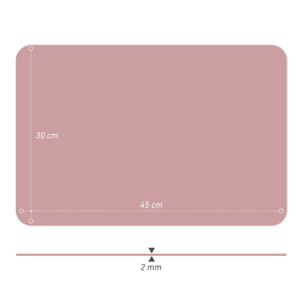 Tischset rosa - 45x30cm, rechteckig Venilia 