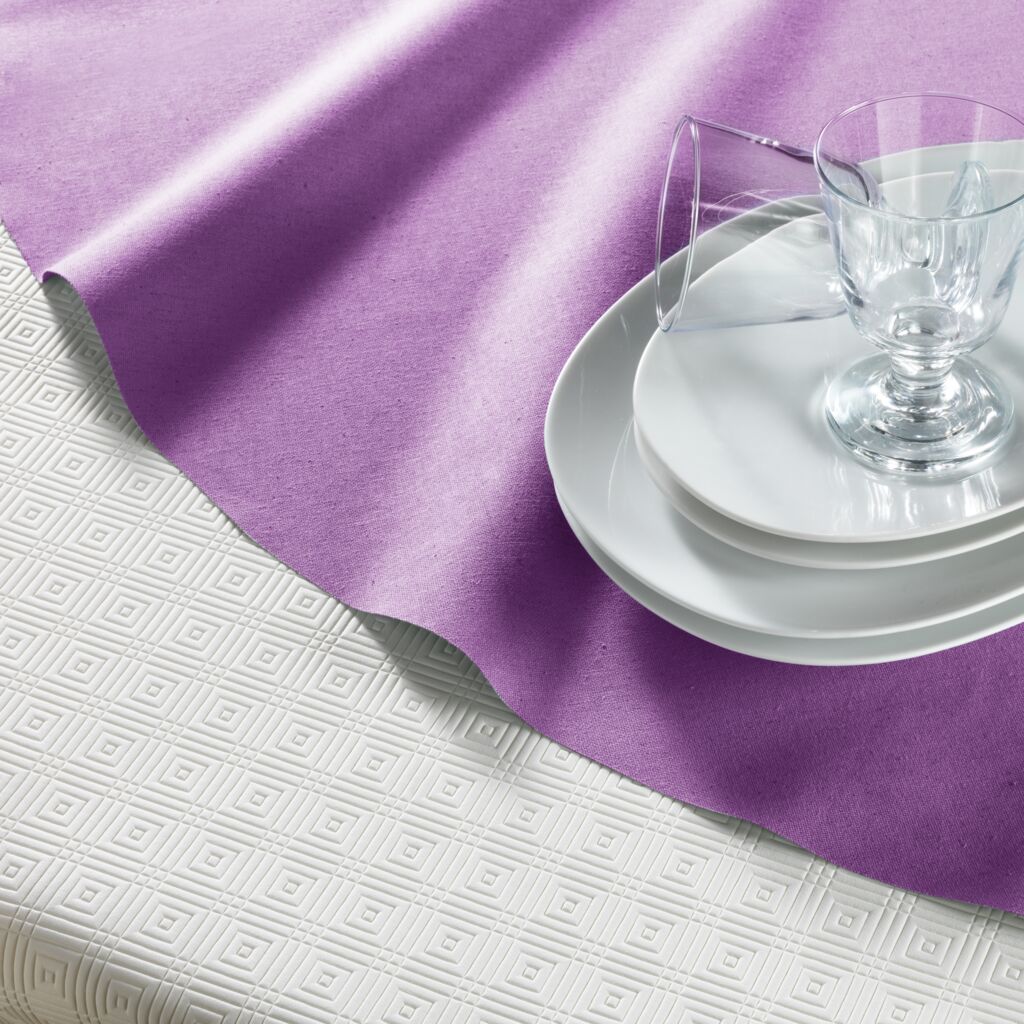 Protège-table Bulgomme® PVC uni blanc - 135x180cm, rectangulaire